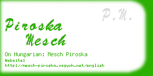 piroska mesch business card